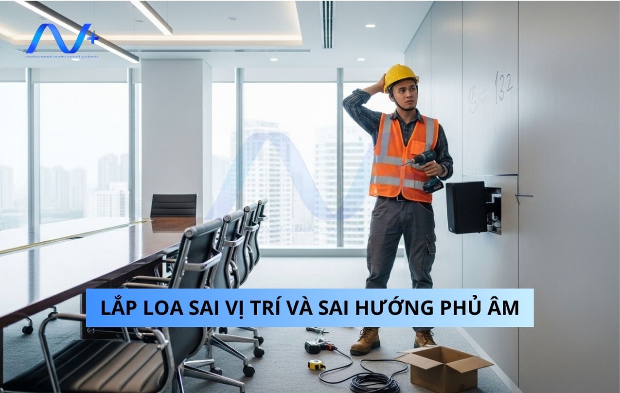 Lắp loa sai vị trí và sai hướng phủ âm
