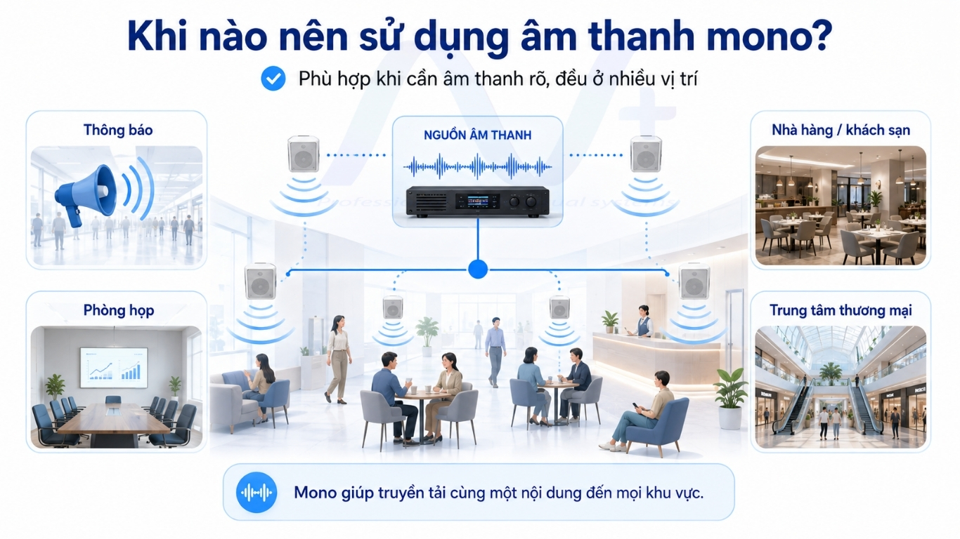 Khi nào nên sử dụng âm thanh mono