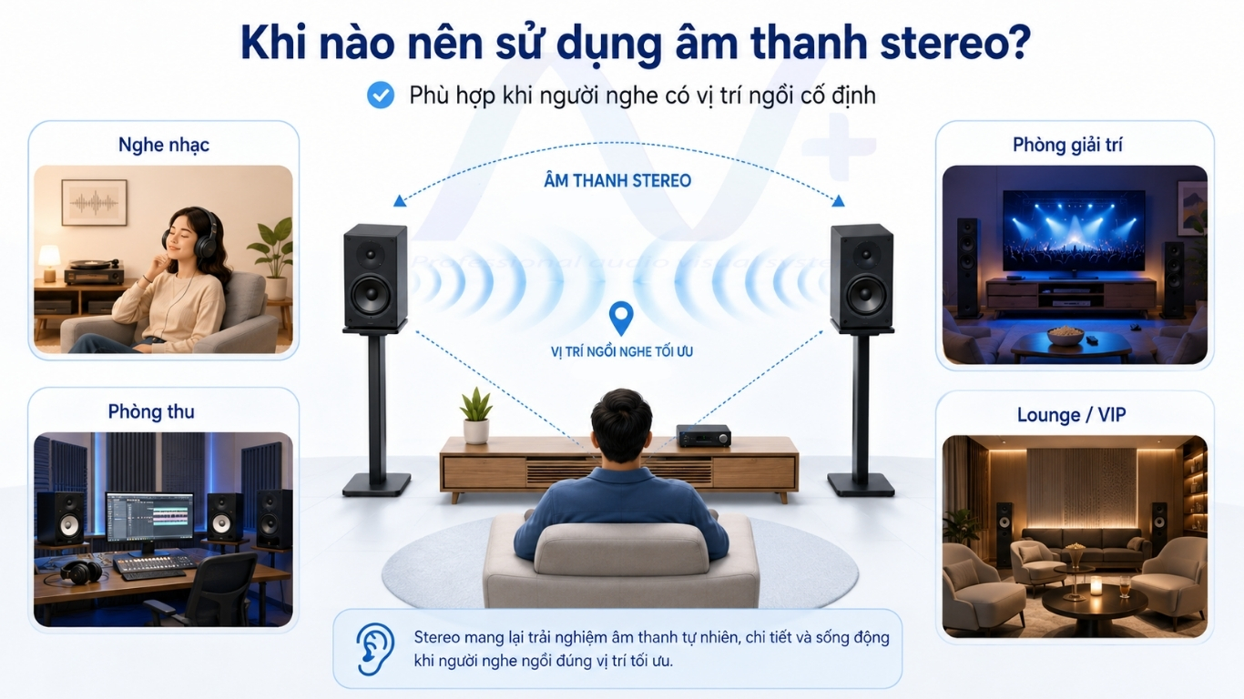 Khi nào nên sử dụng âm thanh stereo
